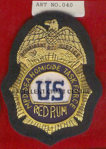 Parche Bordado de la Unidad Antihomicidios DEA de EE. UU. con el Logotipo de Rum Rojo, Insignia de Tela para Coser, Estilo Clásico, con Imperdible y Encaje, ART NO. 040 - Product Image 6