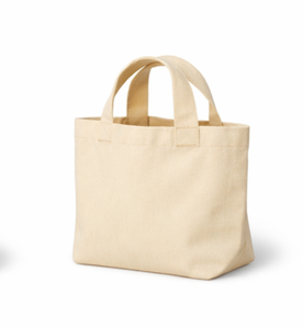 Canvas Tote <b>Bag</b> Medium Size Top Handle Daily Shopping <b>Bag</b> Beige Color Hand Length Handle Reusable <b>Fabric</b> <b>Bag</b> - Product Image 6