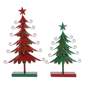 Sapin de Noël en métal noir scintillant avec étoile, décoration de Noël pour la maison, produit en gros - Product Image 5