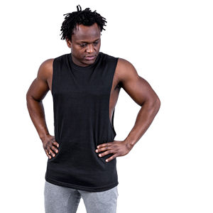 Débardeurs de sport pour hommes, haute qualité, été, tissu 100% coton, impression numérique, entraînement en salle de sport, fitness, débardeurs pour hommes - Product Image 1