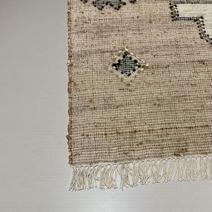 Alfombra de Yute Abstracta Moderna Hecha a Mano, Fibra Natural Ecológica, Alfombra Antideslizante - Product Image 5