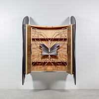 Cave à vin murale vintage de luxe pour la maison et la villa Papillon Armoire de bar au design moderne Présentoir Whisky Vabinet