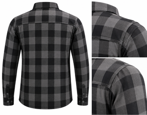 Chemise de moto en flanelle légère personnalisée Kivex Sports OEM avec protection amovible CE, ignifuge, manches longues - Product Image 4
