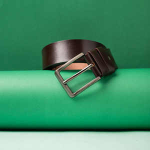 Ceintures unisexes en cuir de vachette véritable avec boucle lisse en métal, ceintures à trous pour hommes, ceintures en cuir véritable du Pakistan - Product Image 6