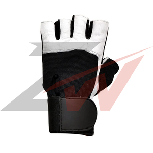Custom White Black Neoprene Weight Lifting Gloves <b>Half</b> Finger Non <b>Slip</b> Wrist Support Gym Gloves OEM Supplier Factory Direct OEM - Product Image 5