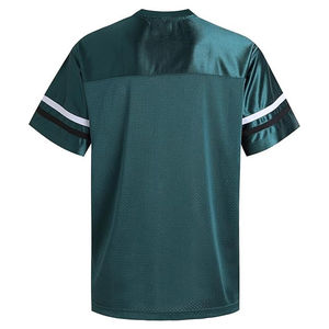 เสื้อยืดคอกว้างแขนสั้นทรงสปอร์ตสำหรับผู้ชาย สีเขียวล้วน ระบายอากาศได้ดี ผลิตจากผ้าโพลีเอสเตอร์ถัก ทรงปกติ - Product Image 2