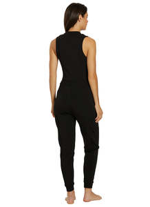 Mono enterizo de una pieza para mujer al por mayor con cremallera y bolsillos, tela elástica suave y transpirable, ropa deportiva, mono para mujer OEM - Product Image 2