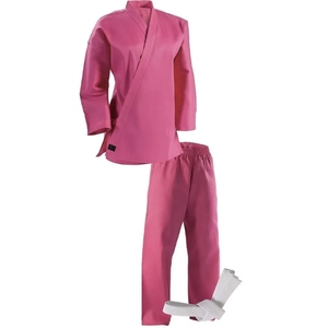 Tenue de Karaté Rose pour Femme Adulte 100% Polyester Respirante Coupe Classique Couleur Unie Kit d'Arts Martiaux - Product Image 1