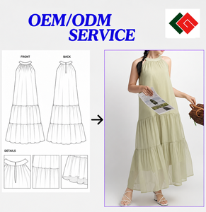 Vietnam Manufacturer Polyester Midi A-Line Pleated Loose Fit Modern Streetwear Sleeveless Solid Color Casual <b>Dress</b> OEM ODM - Product Image 3