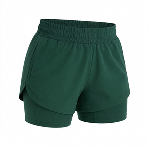 Shorts Deportivos de Cintura Alta para Mujer, con Bolsillo, Transpirables, de Secado Rápido, Ecológicos, para Yoga, Voleibol, Entrenamiento, Doble Capa - Product Image 3