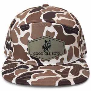 Custom 7 Panel Duck <b>Camo</b> Trucker Hat Woven Patch Logo Snapback <b>Cap</b> Wholesale Vietnam Manufacturer OEM ODM Hunting <b>Cap</b> Factory - Product Image 2