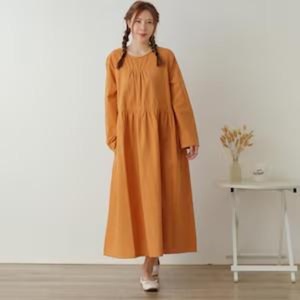 Soft Washed 100% Cotton Midi <b>Dress</b> Women Short Sleeve Slim Fit Custom Made Everyday Outfit - Product Image 1
