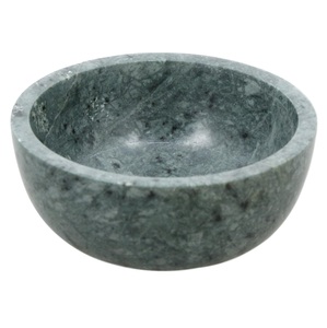 Green Modern Marble Bowl <b>Pot</b> Stone Era Kitchen Serving Home Decoration Multi-Functional Ramadan Diwali New Year Wedding Events - Product Image 1