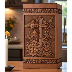 Urne en bois avec gravure d'arbre pour les amoureux de la nature, boîte de crémation en bois durable pour le stockage des cendres, urne par AYAANS - Product Image 5