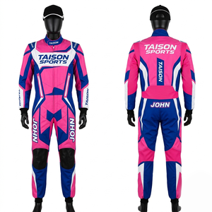 Traje de Karting Premium de Poliéster Cordura de 320 GSM, Diseño de Paneles Naranja y Negro, Tejido Transpirable y Elástico, Logotipo Personalizado por Sublimación - Product Image 5