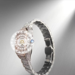 Reloj de Lujo Estilo Hip Hop con Incrustaciones de Diamantes VVS Moissanite, Esfera Árabe Analógica, Acero Inoxidable, Cuarzo para Hombre - Product Image 3