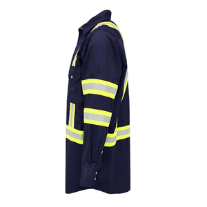 Camisas de Botones Reflectantes de Alta Visibilidad Más Vendidas para el Trabajo, Transpirables, Ligeras, de Seguridad, de Alta Calidad, Ropa de Verano para Hombre - Product Image 2