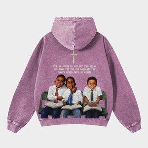 Sweat à capuche zippé personnalisé pour homme, en molleton délavé à l'acide, à manches longues et épaules tombantes, 100 % coton - Product Image 2