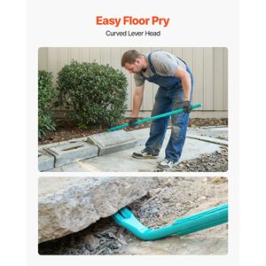 Leva Demolitrice in Acciaio al Carbonio Rinforzato da 52,5 Pollici, Capacità di Carico 2000 Libbre, Barra a Leva Lunga 56 Pollici per Demolizione Calcestruzzo - Product Image 2