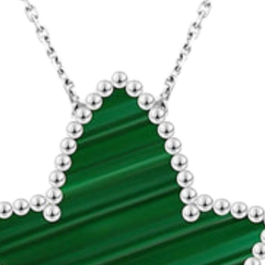 Collier en argent sterling AKA Green Malachite Ivy pour femme, élégant pendentif feuille de lierre en pierre verte, bijou de mode, cadeau de sororité - Product Image 5