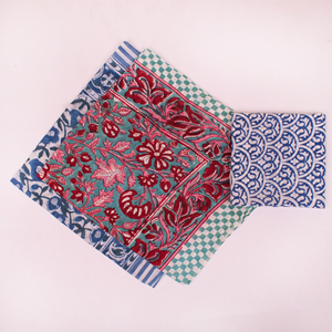 Pañuelo Cuadrado de Algodón con Estampado Artesanal Craftjaipur, Elegante y Multifuncional, para la Cabeza, el Cuello o las Manos, Estilo Bohemia - Product Image 2