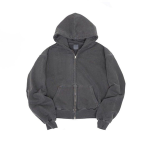 Nouveau sweat à capuche zippé Y2K de luxe pour homme, 460 g/m², molleton 100 % coton épais, coupe ample, respirant, coupe-vent, streetwear personnalisé - Product Image 2