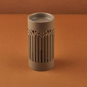 Wholesale Beige Matte Metal Mabkhara Modern Skyline Filigree Bulk Saudi Arabian <b>Bakhoor</b> Burner Majlis <b>Oud</b> Dakhoon Holder Censer - Product Image 3