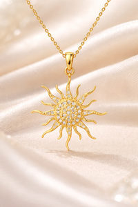 Collier Pendentif Soleil en Argent Sterling avec Zircon Cubique, Bijou Céleste, Cadeau pour Elle - Product Image 6