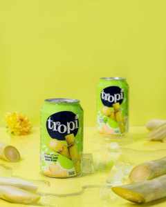 Boisson Tropi Juice 330ml en canette aluminium, 100% purée de fruits, faible en gras, stérilisée, saveurs de goyave, mangue et pastèque fraîchement pressées - Product Image 2