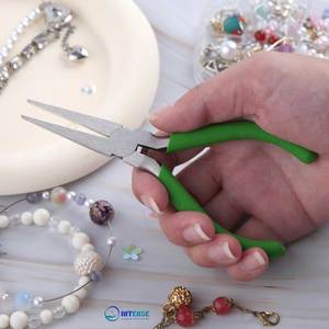 Mini Stainless Steel Needle Nose Pliers with <b>Thin</b> Serrated Jaws for Precise Jewelry Making <b>Wire</b> Looping Beading Fine Craft Work - Product Image 2