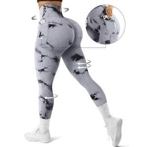 Leggings de yoga pour femmes, taille haute, en spandex et nylon, pour le sport et le fitness, vente en gros - Product Image 4