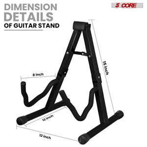 Support de guitare en forme de A avec bras en mousse souple et base antidérapante en caoutchouc pour guitares acoustiques, électriques et basses, pliable - Product Image 2