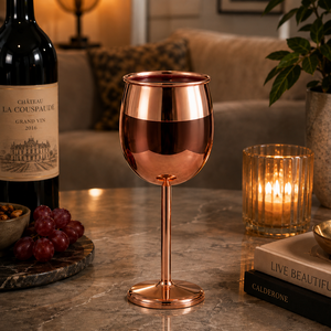 Copa de Vino de Cobre de 150 ml, Copa de Metal de Tallo Largo de 175 cm de Altura para Vino, Cócteles, Bodas, Eventos, Cenas y Regalos - Product Image 4
