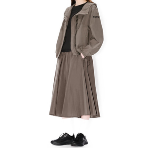 Custom Premium Short Hooded Windbreaker Jacket Water Repellent Nylon TwoWay Zipper Lightweight Outdoor Fashion Top Private Label - Product Image 6