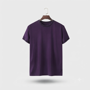 T-shirt pour homme à col rond en coton 100% - Dernier design - Impression sérigraphique - Épaules tombantes - Logo personnalisé - Respirant - Haute qualité - Product Image 2
