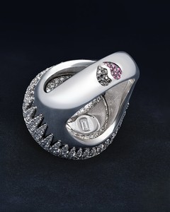 แหวนฮิปฮอปประดับมอยส์ซาไนต์และไข่มุกน้ำจืด ชุบทอง 18K เงินสเตอร์ลิงทรงกลมเจียระไนแบบบริลเลียนท์ สำหรับทุกเพศ เหมาะสำหรับเป็นของขวัญวันครบรอบ - Product Image 2