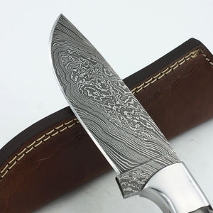 Cuchillo de Camping Portátil de Alta Calidad, Cuchillo de Supervivencia de Acero de Damasco, Hoja de Plástico, Material Inoxidable, OEM Disponible - Product Image 2