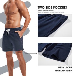 Pantalones cortos ligeros de mezcla de poliéster y algodón para hombre, pantalones cortos informales y cómodos para exteriores, pantalones cortos de verano de secado rápido - Product Image 3