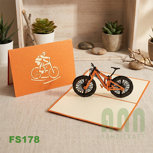 ANN FS178หัตถกรรม3D ป๊อปการ์ดอวยพรจักรยานเสือภูเขาการ์ดมิตรภาพพิมพ์ของที่ระลึกวันเกิดกระดาษคุณภาพทำ - Product Image 6