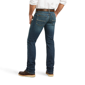 <b>Men</b> Retro Hong Kong-style Distressed Cat Whisker Patterns Mid <b>Boot</b> <b>Cut</b> Denim <b>Jeans</b> 100% Cotton Medium Vibe Style Casual - Product Image 3