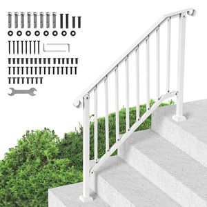 Corrimano Ausiliari per Esterni per 3-4 Gradini, Kit Corrimano in Acciaio al Carbonio, Facile Installazione, Ringhiera per Scale - Product Image 2