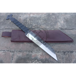 Cuchillo Vikingo Seax de Acero al Carbono Forjado a Mano, Hoja de 7.5 Pulgadas, Mango Ambidiestro, Cuchillo Sax Multiusos para Supervivencia y Caza - Product Image 1