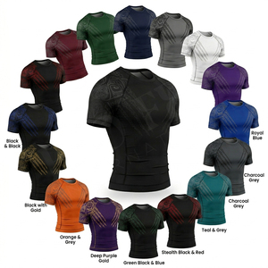 เสื้อรัดรูปกันน้ำสำหรับออกกำลังกายกลางแจ้งสำหรับผู้ชาย MOQ ต่ำ เหมาะสำหรับการฝึกซ้อมอเนกประสงค์ เสื้อยืดประสิทธิภาพสูง - Product Image 1
