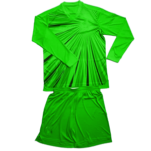 Ensemble de maillot de football pour hommes, manches longues, col rond, polyester respirant, short à taille élastique, imprimé géométrique, coupe classique - Product Image 4
