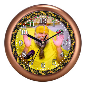 Horloge murale personnalisée Premanand Ji Maharaj - Décoration intérieure spirituelle de luxe pour la fête des mères et la remise des diplômes - Product Image 6