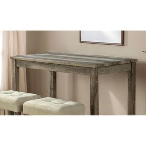 Set da Pranzo Moderno Transizionale Marrone 3 Pezzi: Tavolo con 2 Sgabelli e Sedie con Cuscini Trapuntati per Sala da Pranzo Contemporanea - Product Image 4