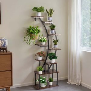 Soporte de Plantas Iluminado de 63 Pulgadas de Alto para Interiores, con 9 Niveles, 10 Niveles de Brillo, 3 Temporizadores, Soporte de Metal para Plantas de Esquina, Estante de Plantas Iluminado de 63 Pulgadas de Alto y 9 Niveles - Product Image 3
