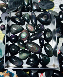 Cuarzo Ojo de Arcoíris Natural Cabujón, Formas Mixtas Ovaladas, Pera y Cojín, Pulido, Piedra Preciosa Suelta al por Mayor para Fabricación de Joyas - Product Image 5