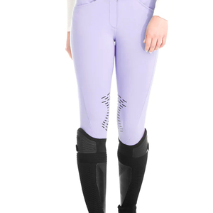 Nouvel Arrivage Pantalon d'équitation pour femme avec assise intégrale en silicone, Legging d'équitation noir en Spandex, Faible MOQ, Vente en gros, OEM - Product Image 1