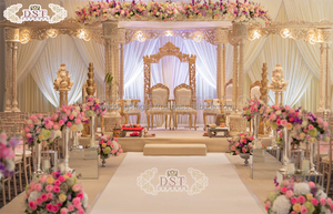 Mandaps de Madera para Bodas Hindúes, Nuevo Diseño Impresionante, Decoración de Mandap para Bodas Indias, Diseño de Loto, Pilares de Madera, Mandap para Bodas en EE. UU. - Product Image 6
